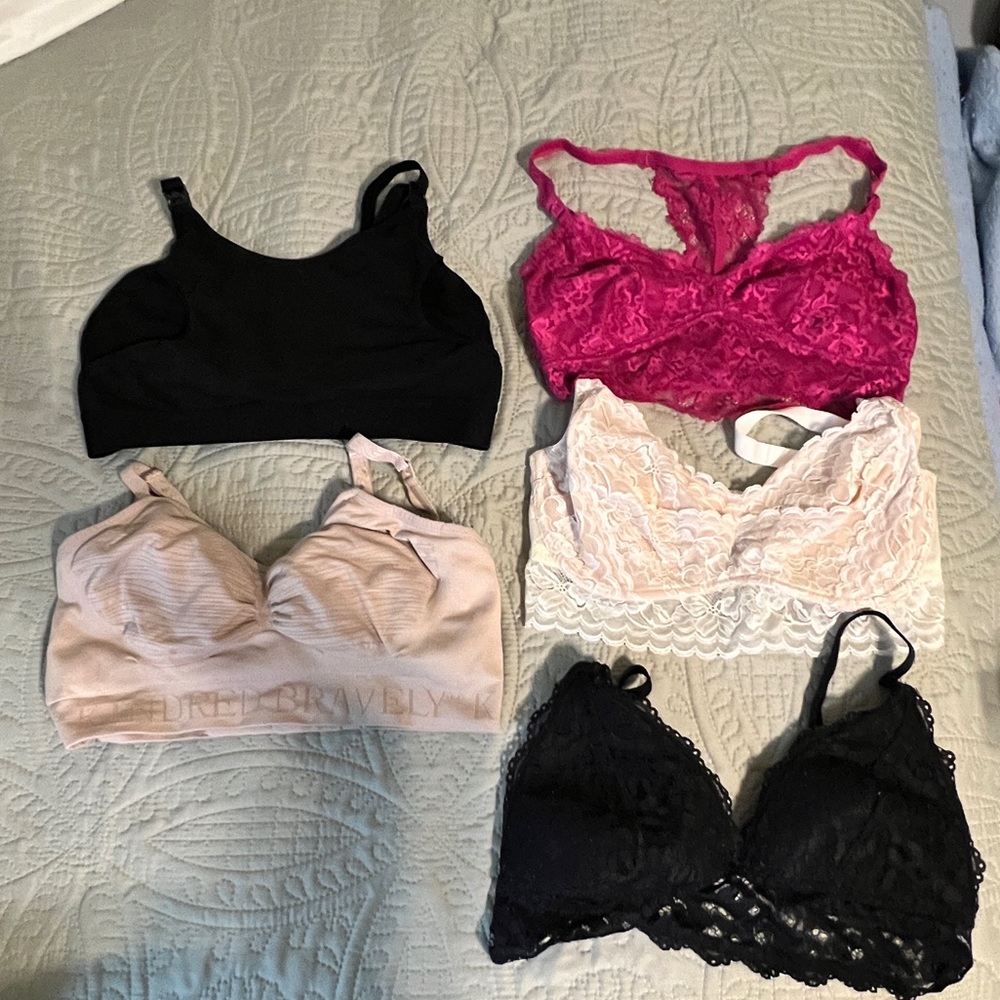 Lot of Nursing and Pumping bras